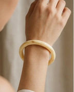 Classic Thin Acrylic Bangle- White