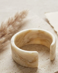 Wide Brimmed Resin Bangle- White