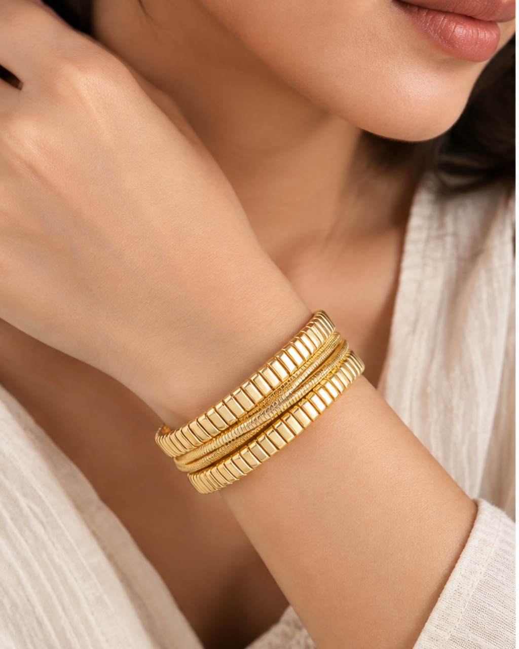 Gold Stack Bangle