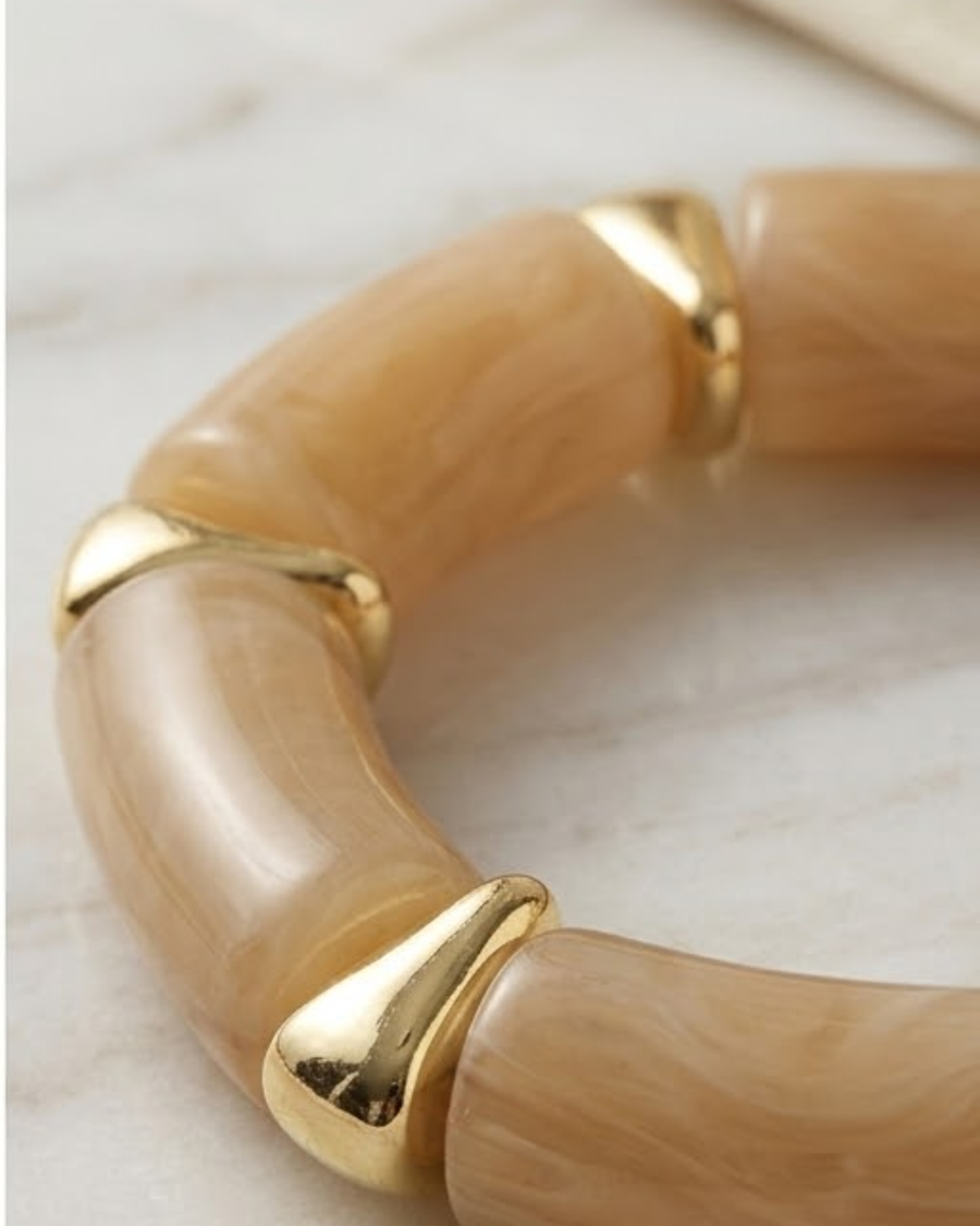 Bohemian Retro Acrylic Bracelet- Champagne