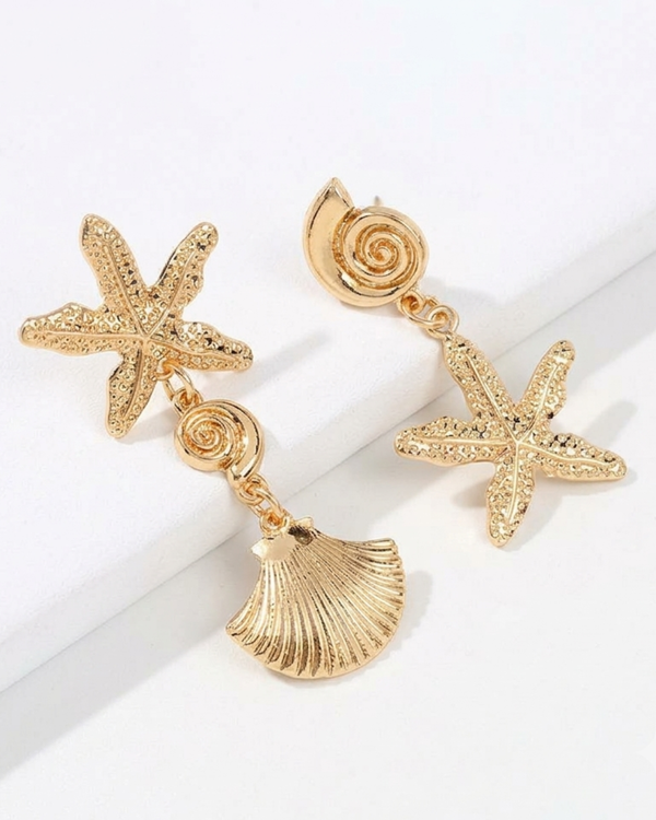 Asymmetrical Beach Earrings