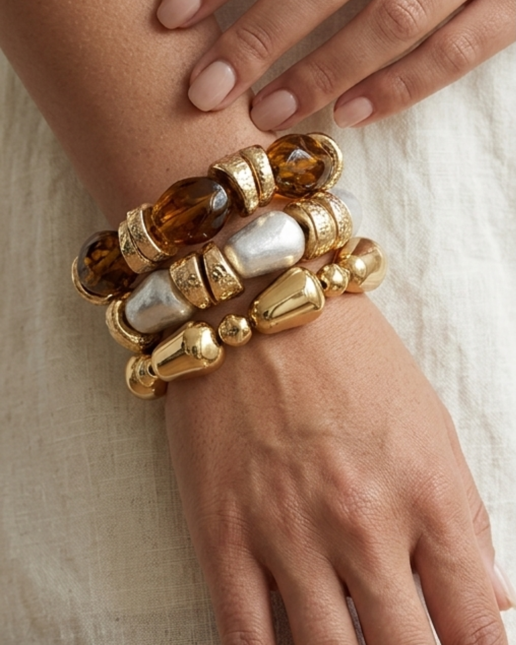 Retro Acrylic Bracelet Set -3