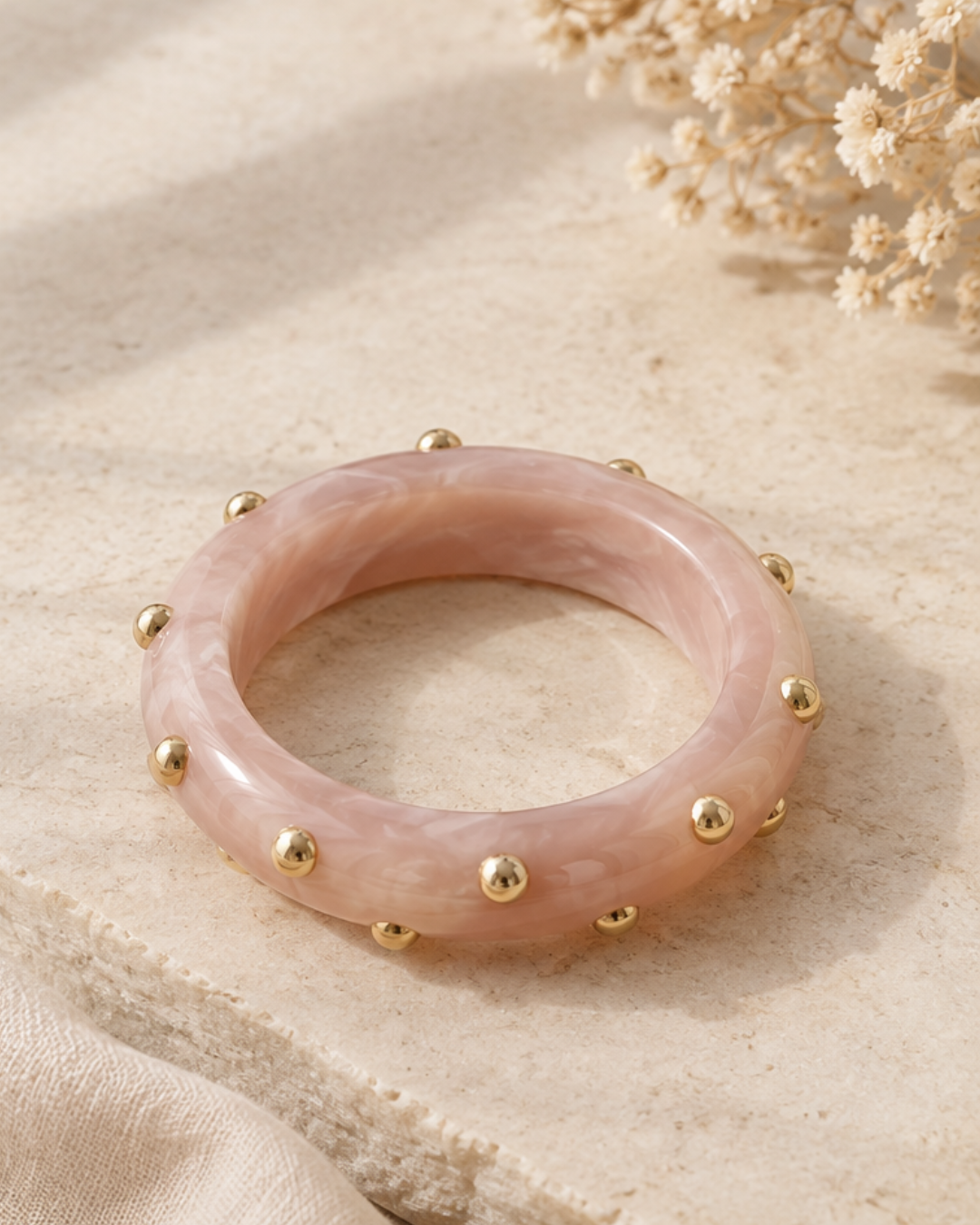 Sweet Pink Resin Bangle