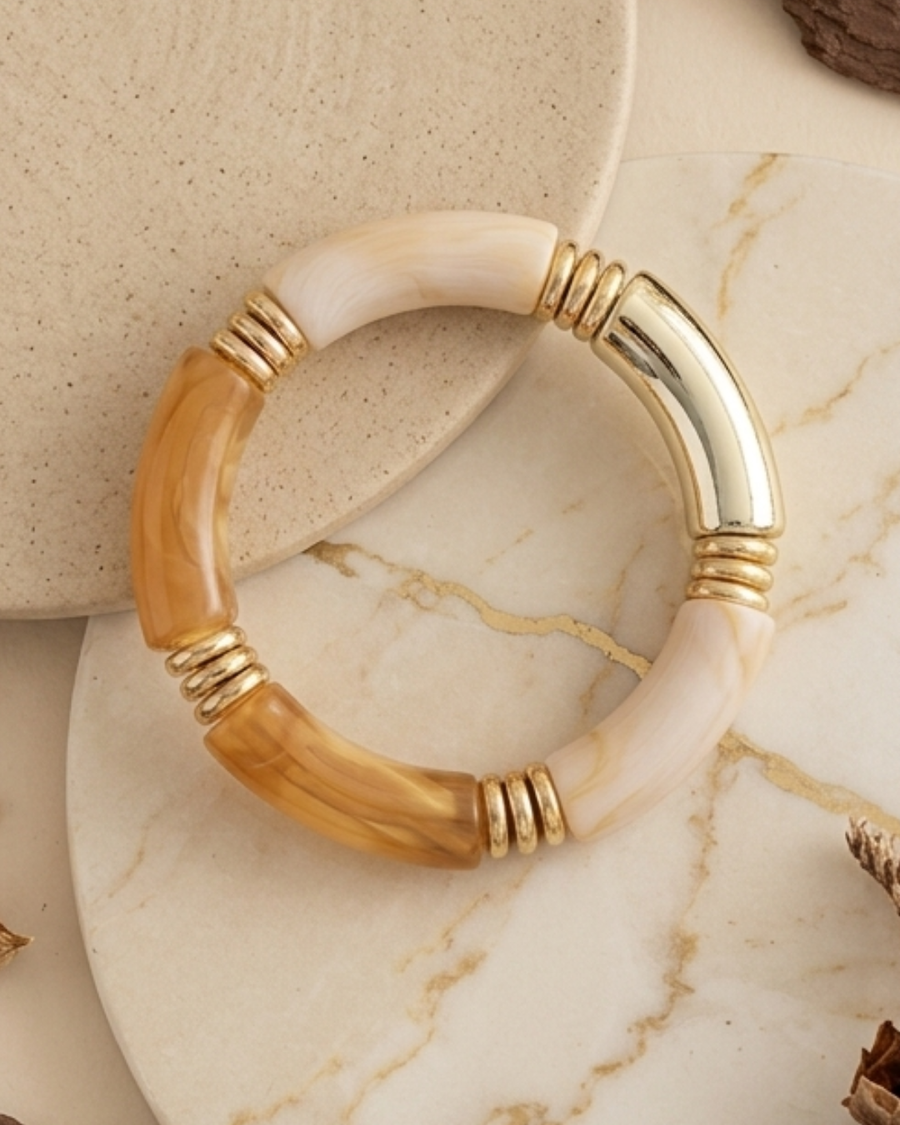 Golden Ombre Acrylic Bangle