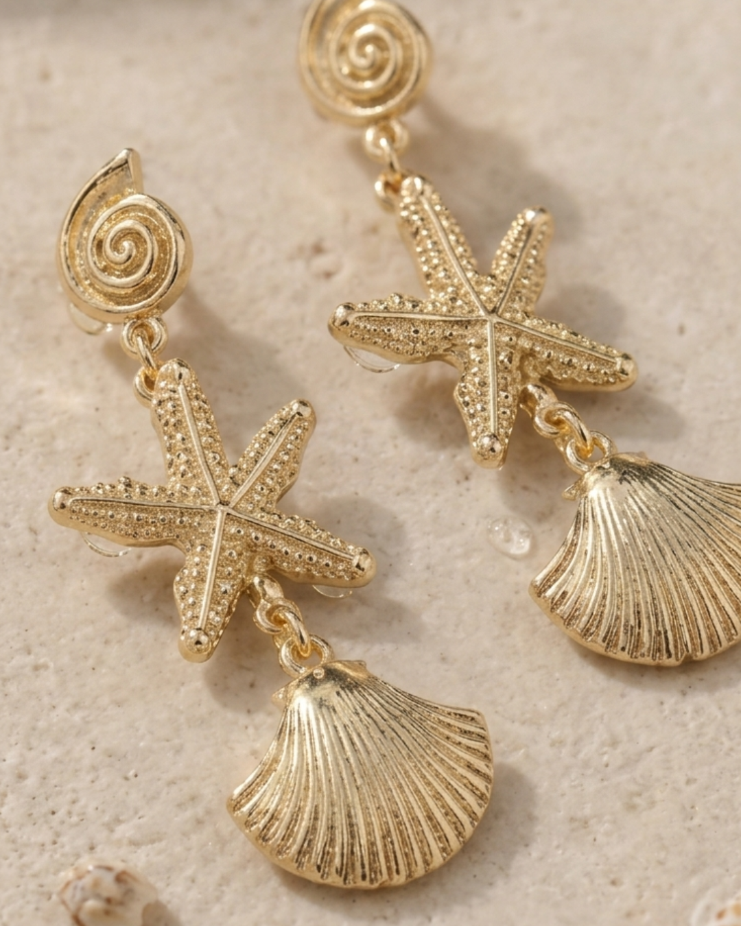 Asymmetrical Beach Earrings