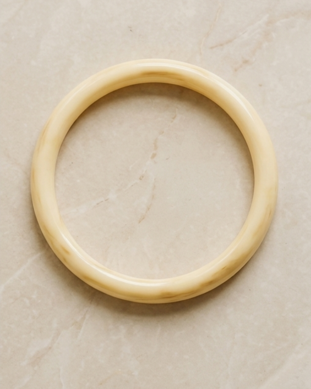Classic Thin Acrylic Bangle- White