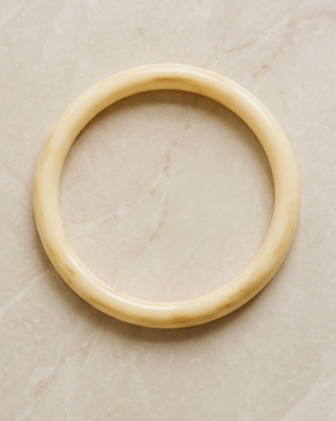 Classic Thin Acrylic Bangle- White