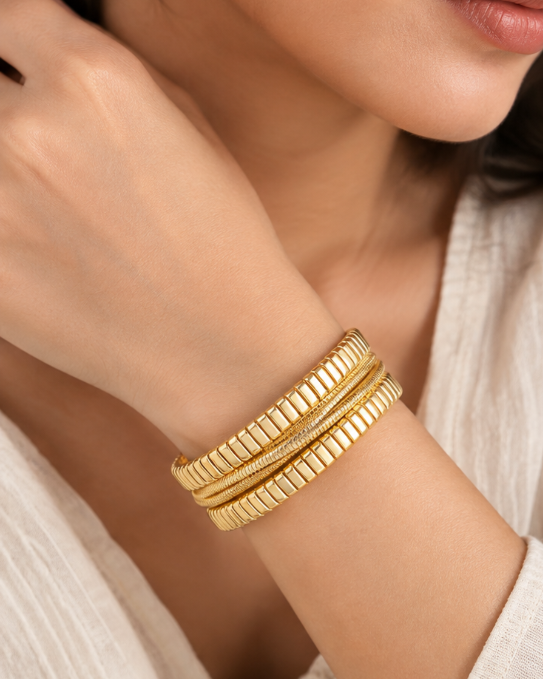Gold Stack Bangle