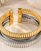 Mixed Metal Stack Bangle