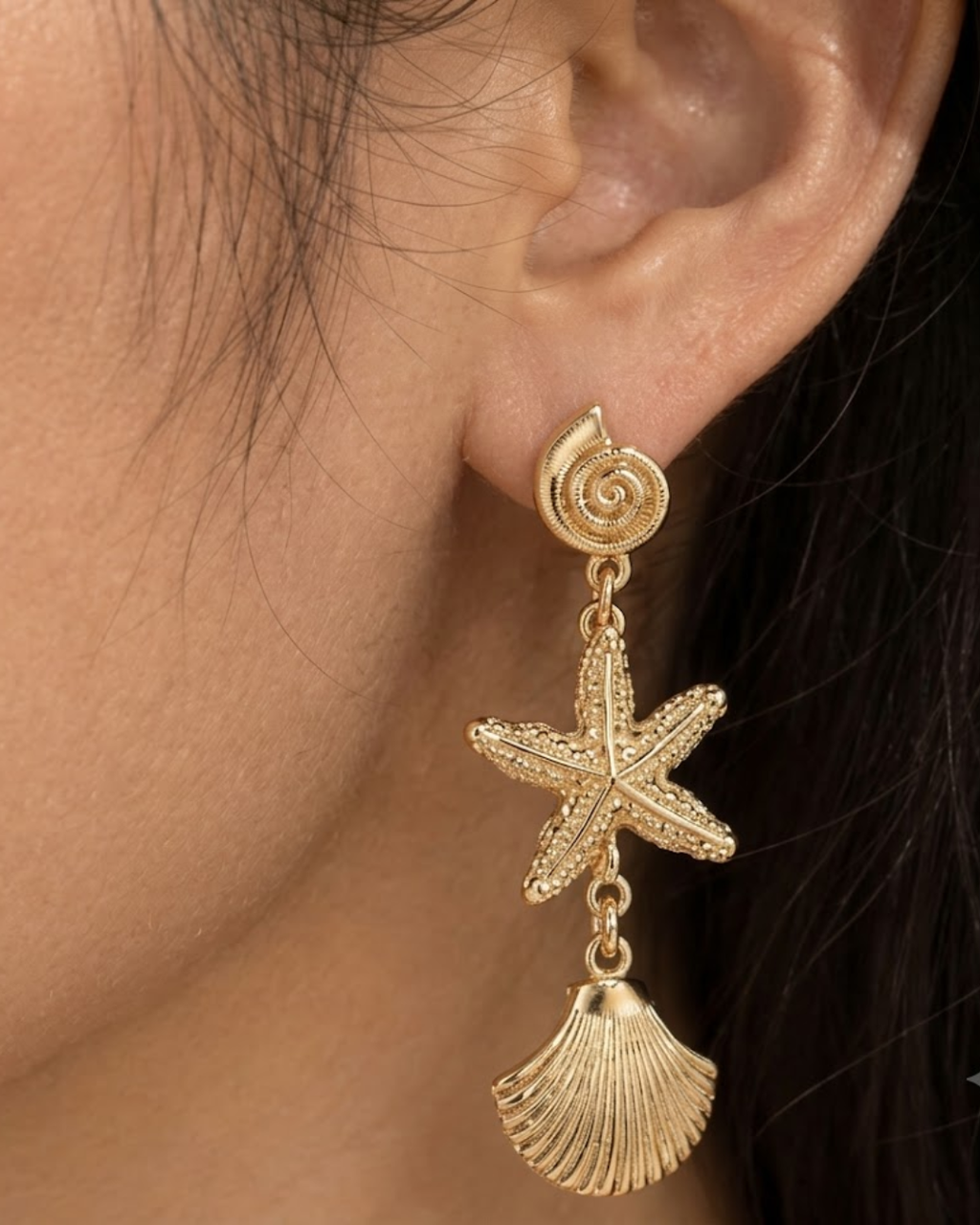 Asymmetrical Beach Earrings