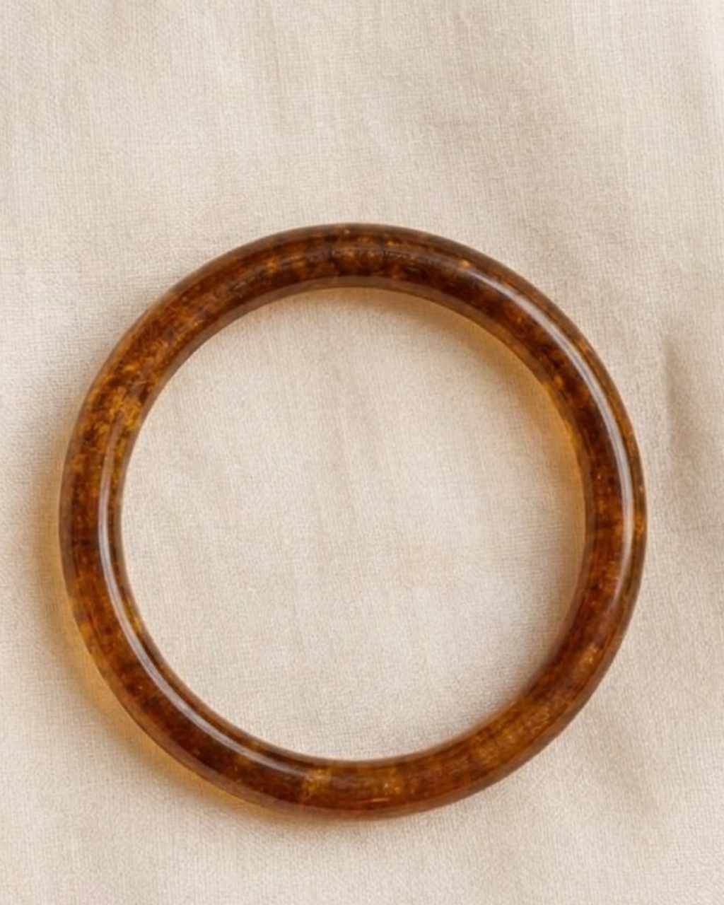 Classic Thin Acrylic Bangle- Brown