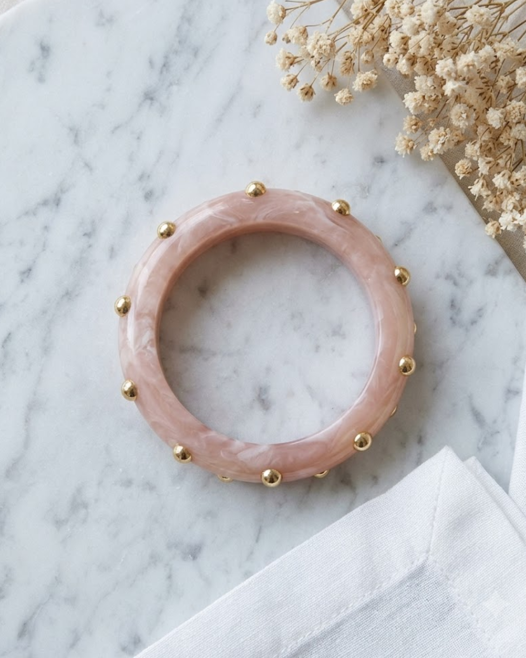 Sweet Pink Resin Bangle