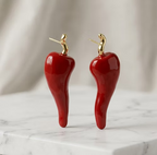 Hot Chillie Enamel Stud Earrings