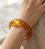 Spiral Resin Bangle – Brown