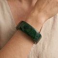 Green Block Resin Bangle
