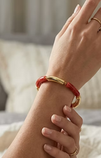 Thin Cherry Red Acrylic Bangle