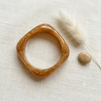 Apricot Block Resin Bangle