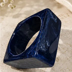 Square Resin Bangle- blue
