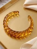 Spiral Resin Bangle – Brown
