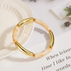 Thin Retro Gold Acrylic Bangle