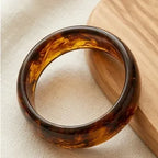 Sweet Honey- Wide Resin Bangle