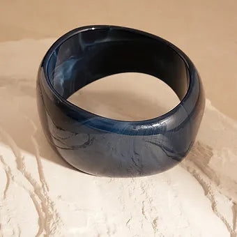Deep Sea- Wide Resin Bangl