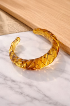 Spiral Resin Bangle – Brown