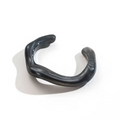 Asymmetrical Wavy Grey Resin Bangle
