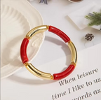 Thin Cherry Red Acrylic Bangle