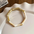 Ivory Octagon Retro Bangle