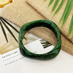 Green Block Resin Bangle