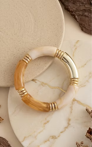 Golden Ombre Acrylic Bangle