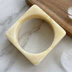 Square Resin Bangle- Offwhite