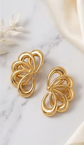 Bloom Gold-Plated Floral Earrings