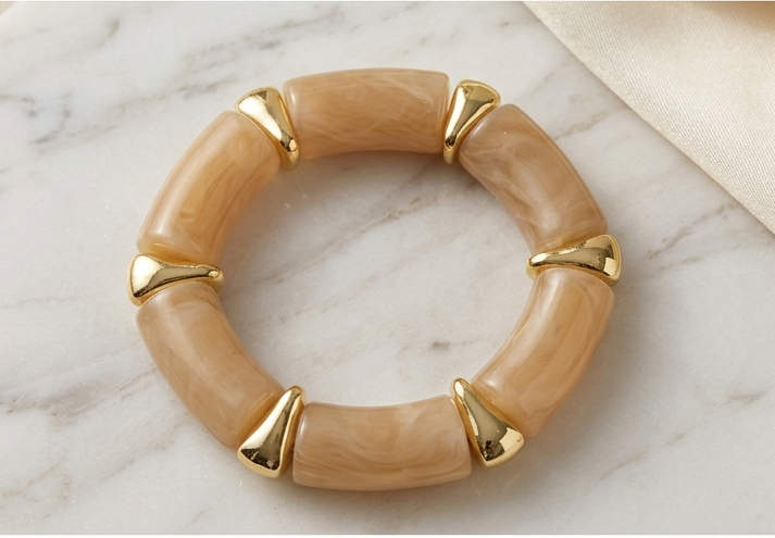 Bohemian Retro Acrylic Bracelet- Champagne